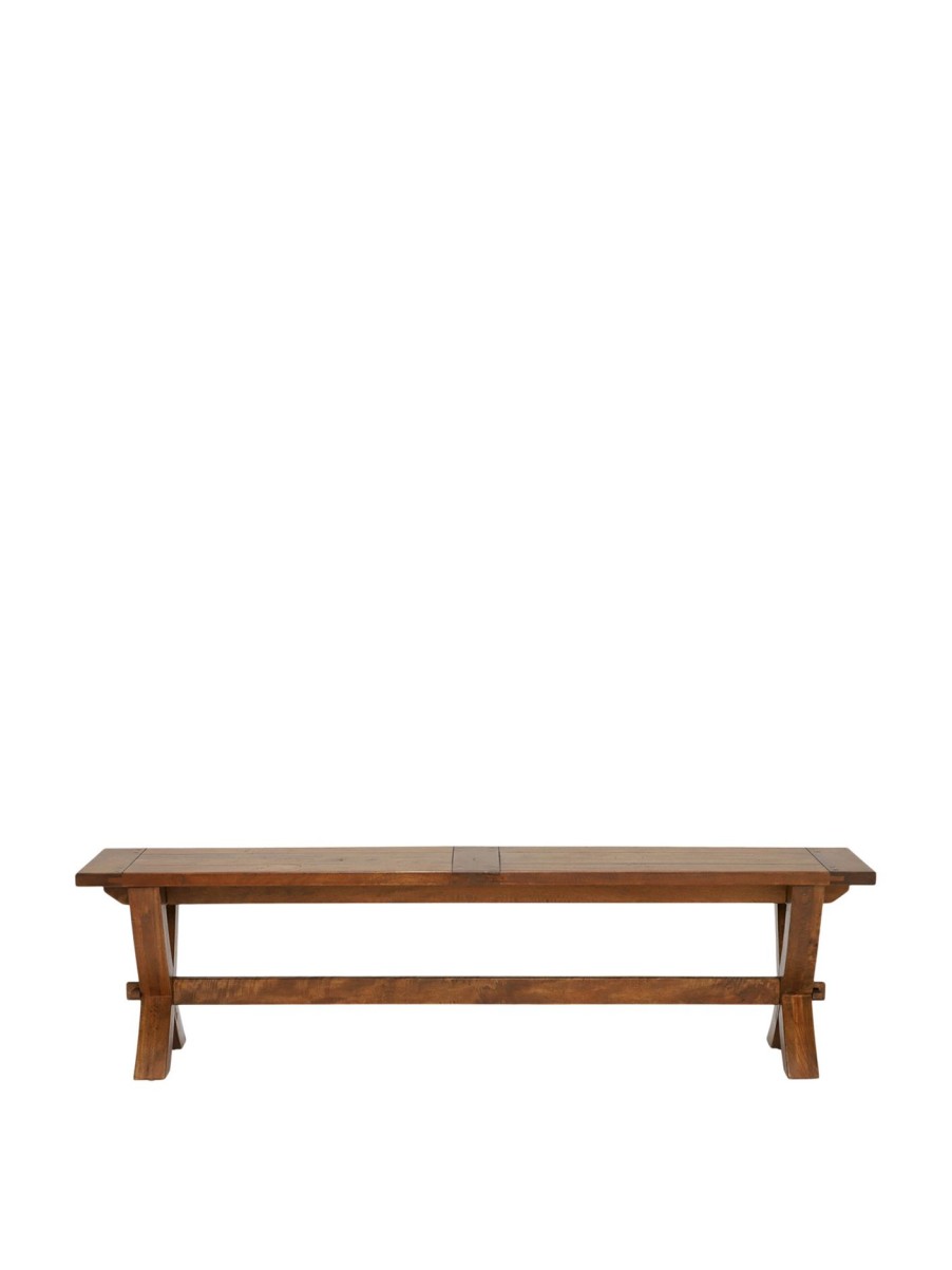 Furniture & Outdoor Barker and Stonehouse Dining Bench | New Frontier X Leg Bench Mango Wood