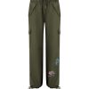 Women Ed Hardy Trousers & Shorts | Mystic Panther Cargo Pant Dusty Olive