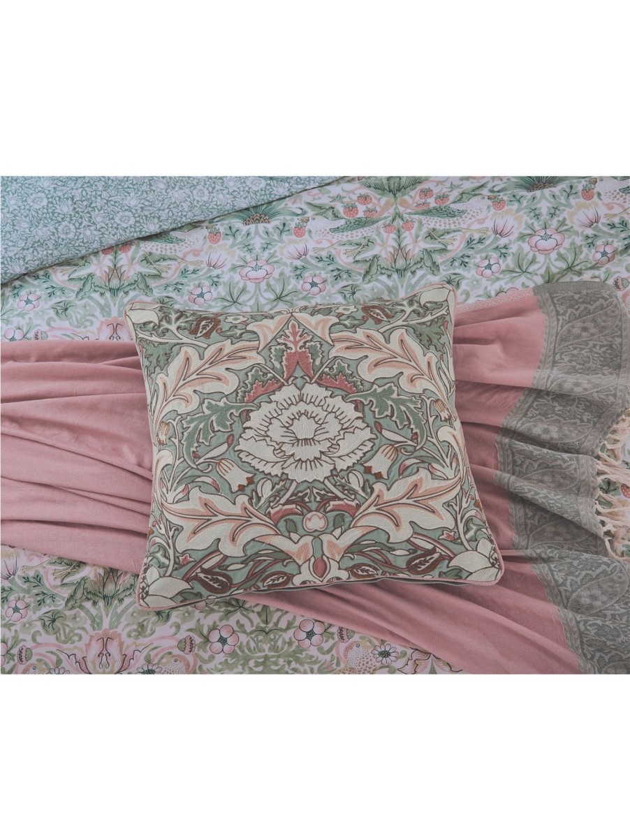 Home & Tech Morris & Co Cushions & Textiles | Strawberry Thief Severne Cushion Pink