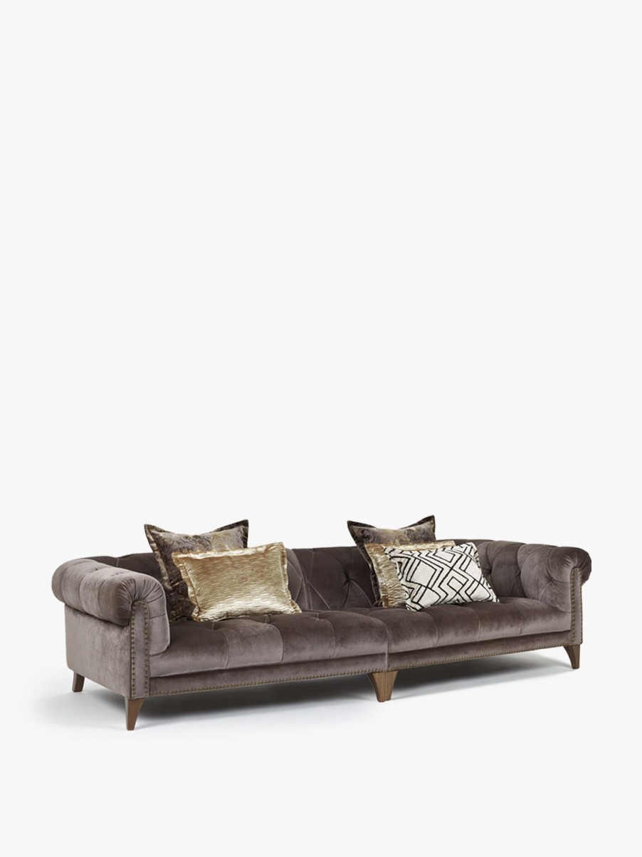 Furniture & Outdoor Alexander & James Sofas | Luisa Deep 4 Seater Sofa Split In Oracle Chocolate