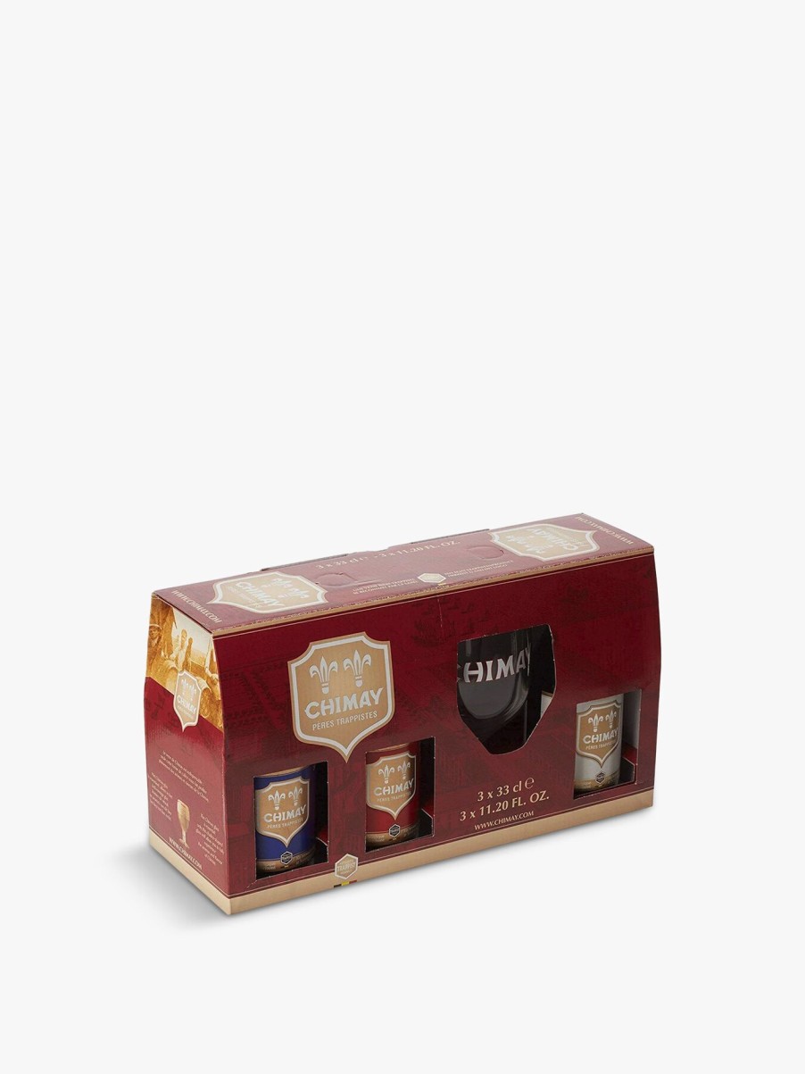 Food & Drink Chimay Beer & Cider | Chimay 3 Bottles Gift Pack With Glass