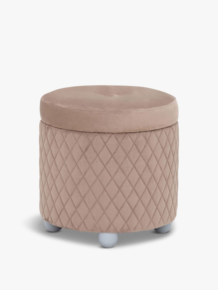 Furniture & Outdoor Barker and Stonehouse Counter & Bar Stools | Lutyen Pouf Stool, Rombi Nabuk Pink