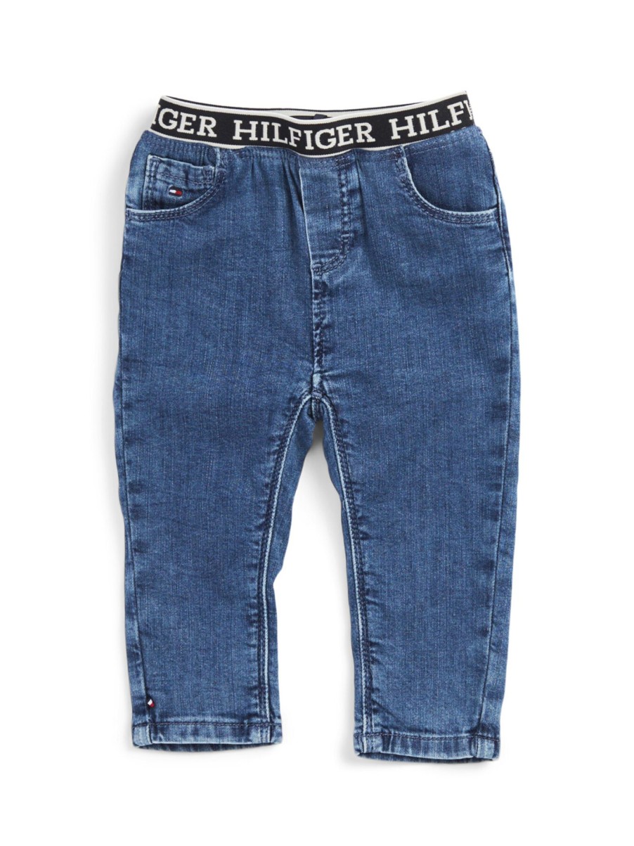 Kids Tommy Hilfiger Bottoms | Baby Monotype Denim Pants Denim Medium