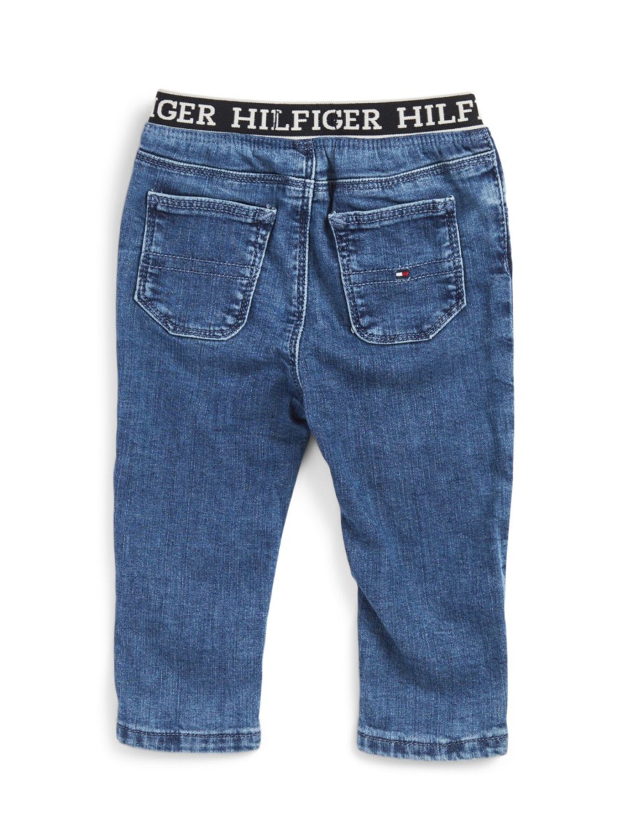 Kids Tommy Hilfiger Bottoms | Baby Monotype Denim Pants Denim Medium