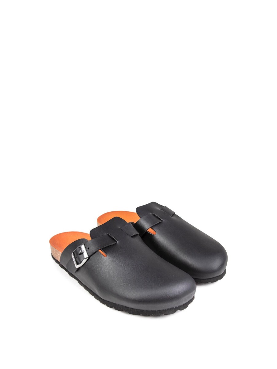 Men V.gan Sandals | V.Gan Vegan Taro Footbed Sandals Black