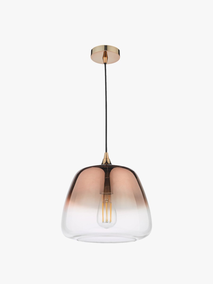 Home & Tech Dar Lighting Wall Lights | Klaxon 1 Light Pendant Bronze