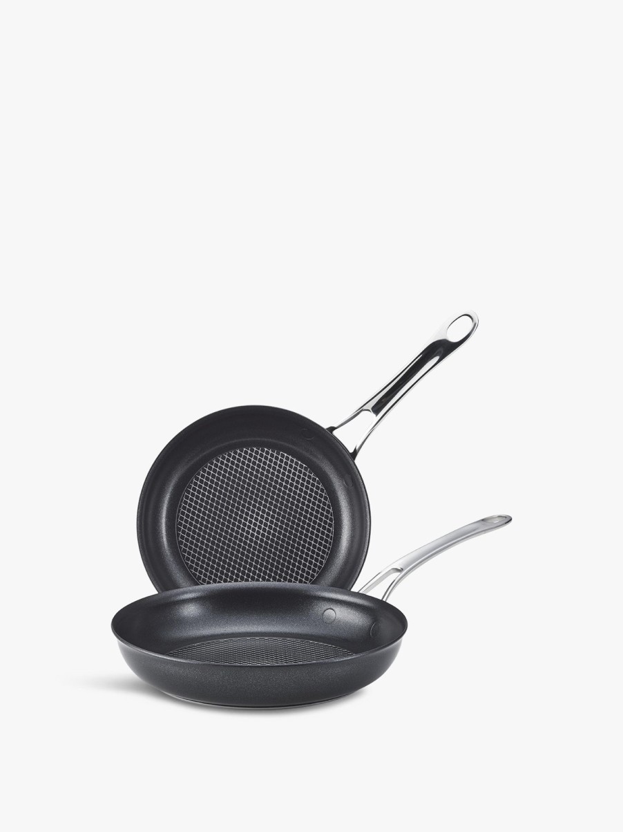 Home & Tech Anolon Cookware | Anolonx Twin Pack Non Stick Frying Pans Black