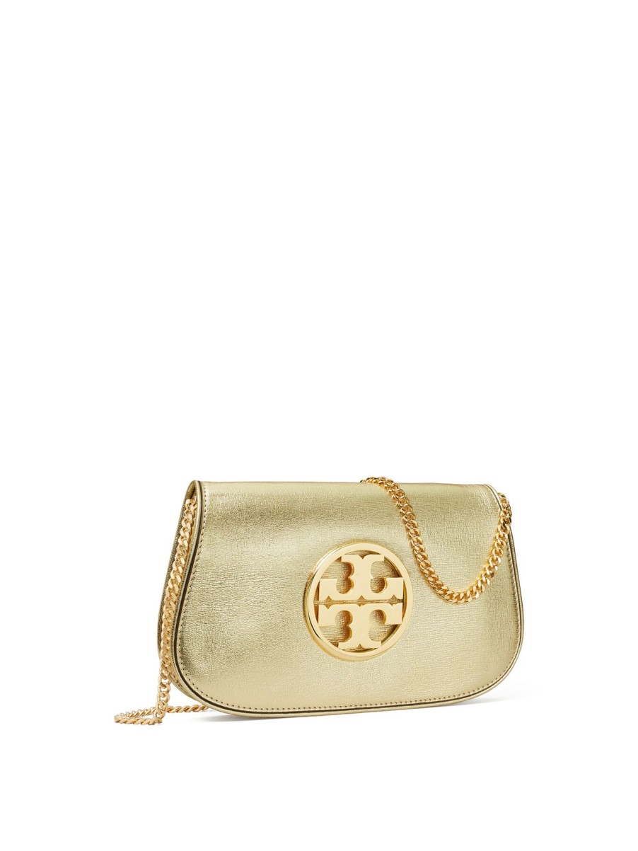 Women TORY BURCH Clutch Bags | Reva Metallic Clutch Gold