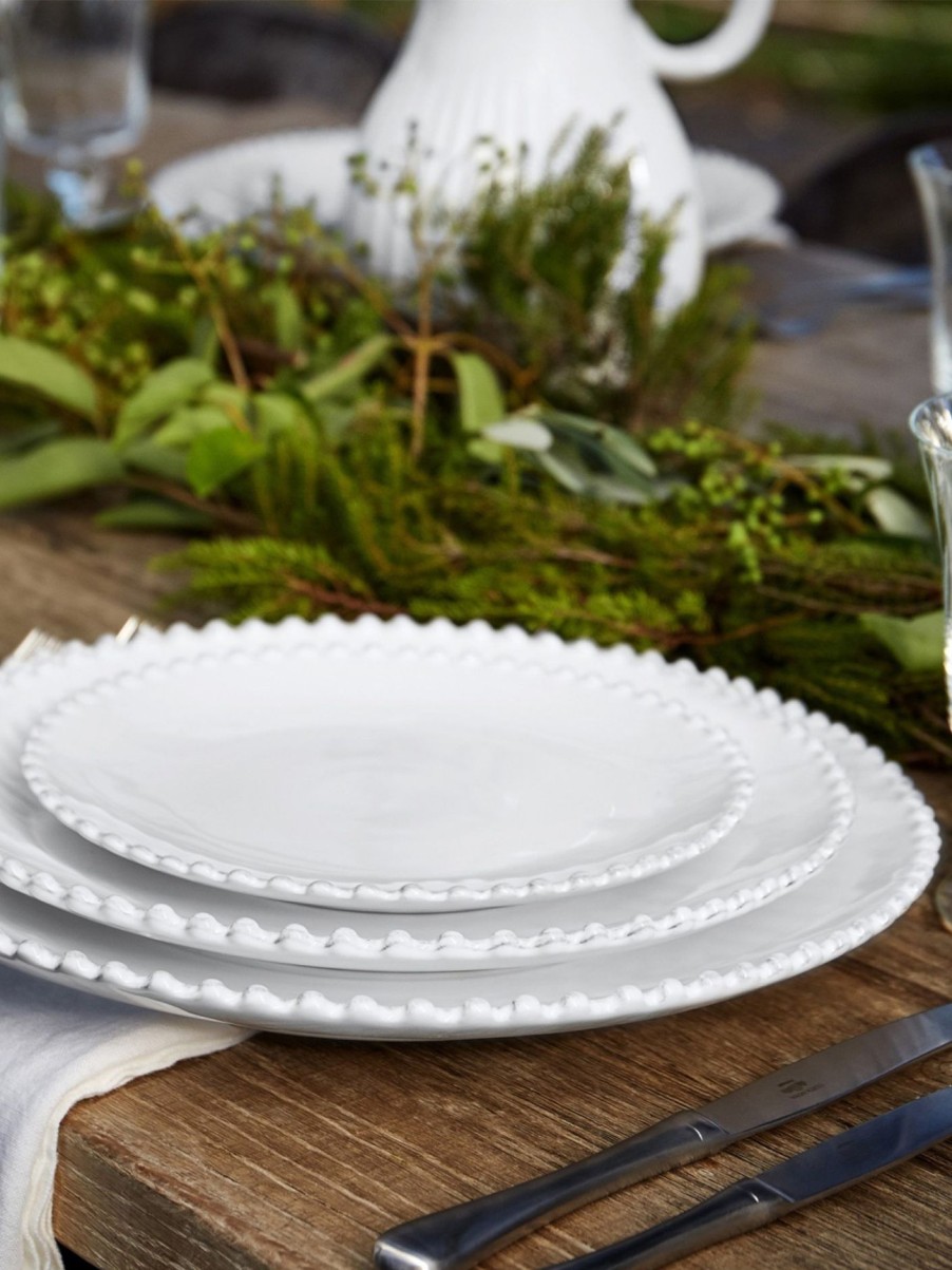 Home & Tech Costa Nova Serveware | Pearl Round Platter Charger White