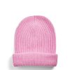 Women Rosie Sugden Hats | Cashmeretriple Turn Up Ribbed Beanie Flower