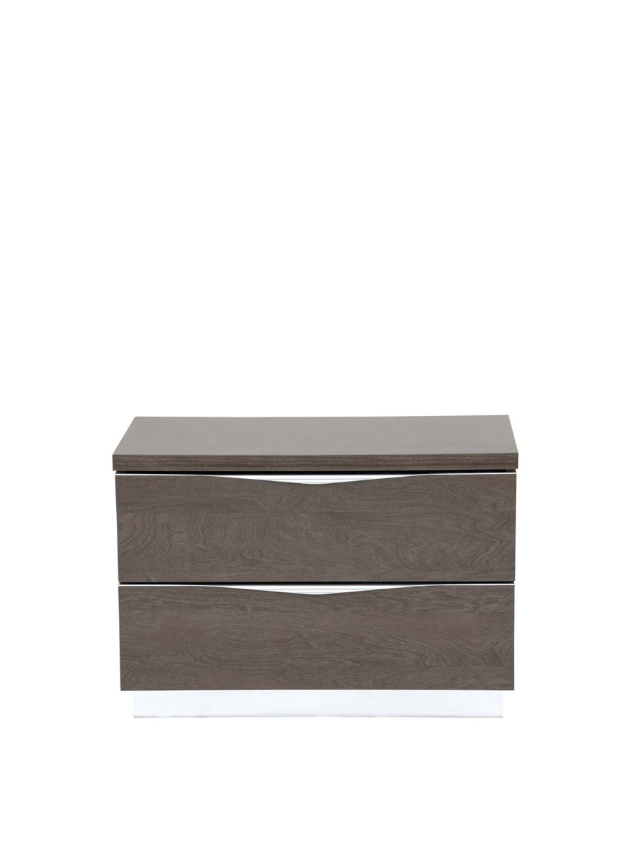 Furniture & Outdoor Barker and Stonehouse Bedside Tables | Lutyen Large Bedside Table, And Taupe Grey