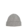 Men GANT Hats | Unisex Shield Wool Beanie Grey Melange