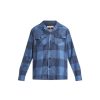 Men Nudie Jeans Shirts | Vincent Buffalo Check Shirt Blue