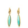 Women Missoma Jewellery | Amazonite Drop Earrings Gold