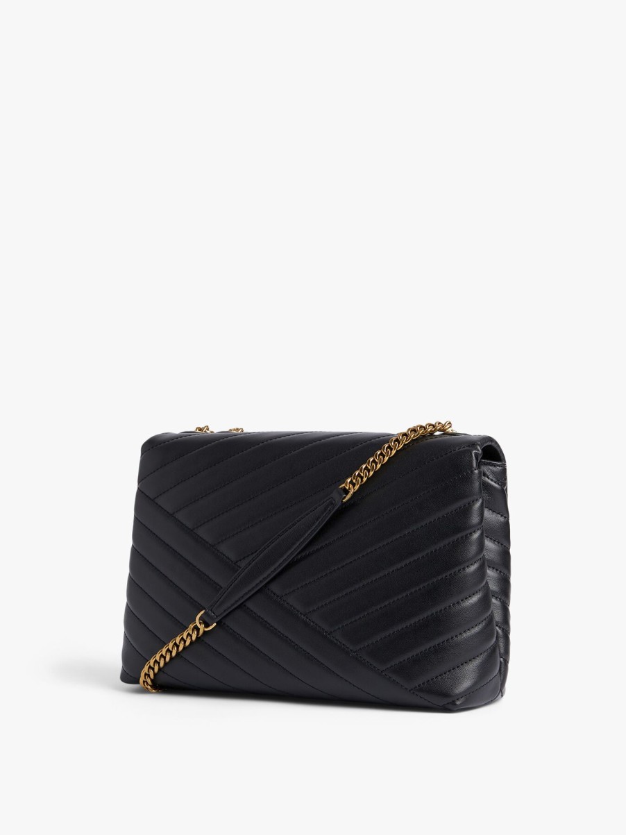 Women TORY BURCH Shoulder Bags | Kira Chevron Convertible Shoulder Bag Black