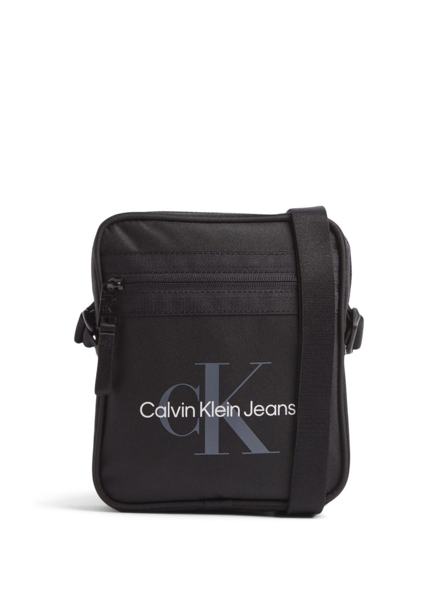 Men Calvin Klein Jeans | Logo Reporter Bag Black