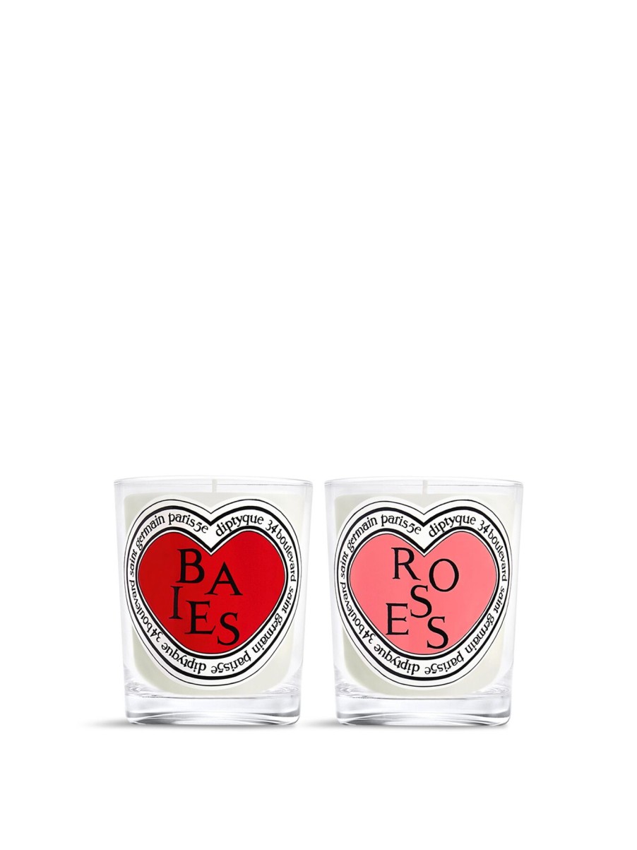 Beauty diptyque Candles & Diffusers | Baies & Roses Duo Candle Set Limited Edition