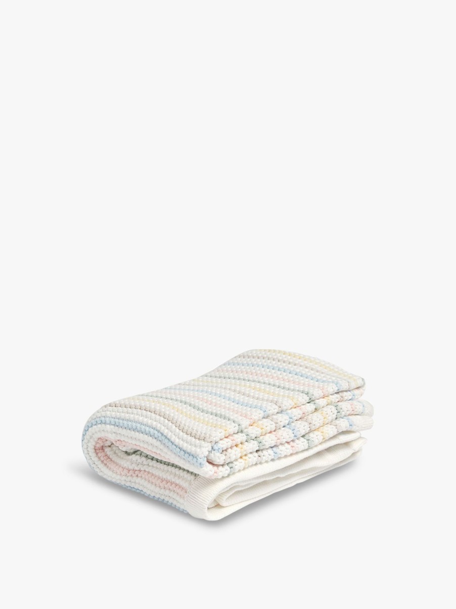 Kids Mamas & Papas Bedding | Knitted Blanket Soft Pastel Multi