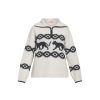 Women Kitri Knitwear | Uma Boucle Knit Boucle Quarter Zip Sweater Ecru Animal