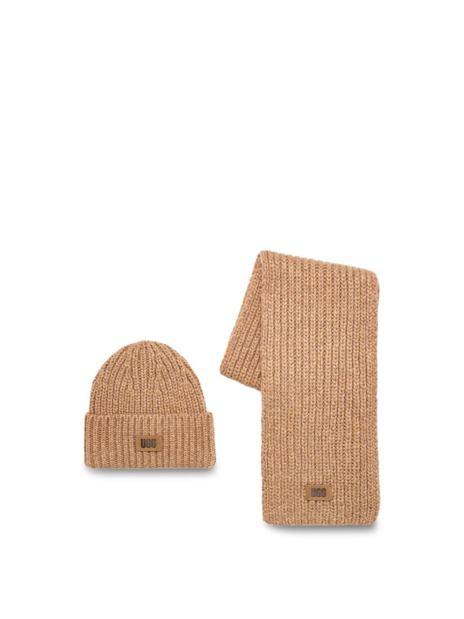 Kids Ugg Accessories | Chunky Knit Set Camel