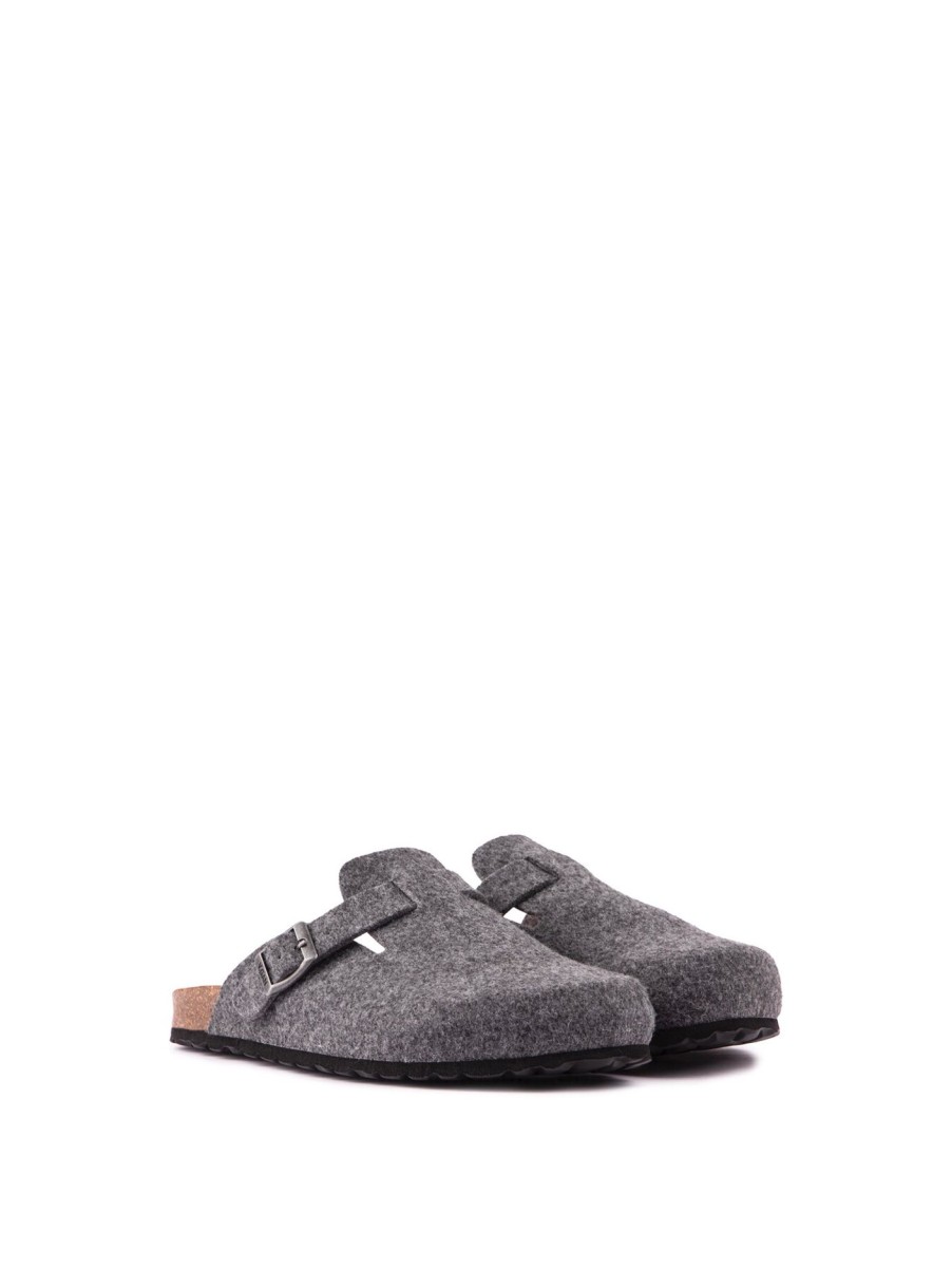 Men V.gan Sandals | V.Gan Vegan Taro Footbed Sandals Grey