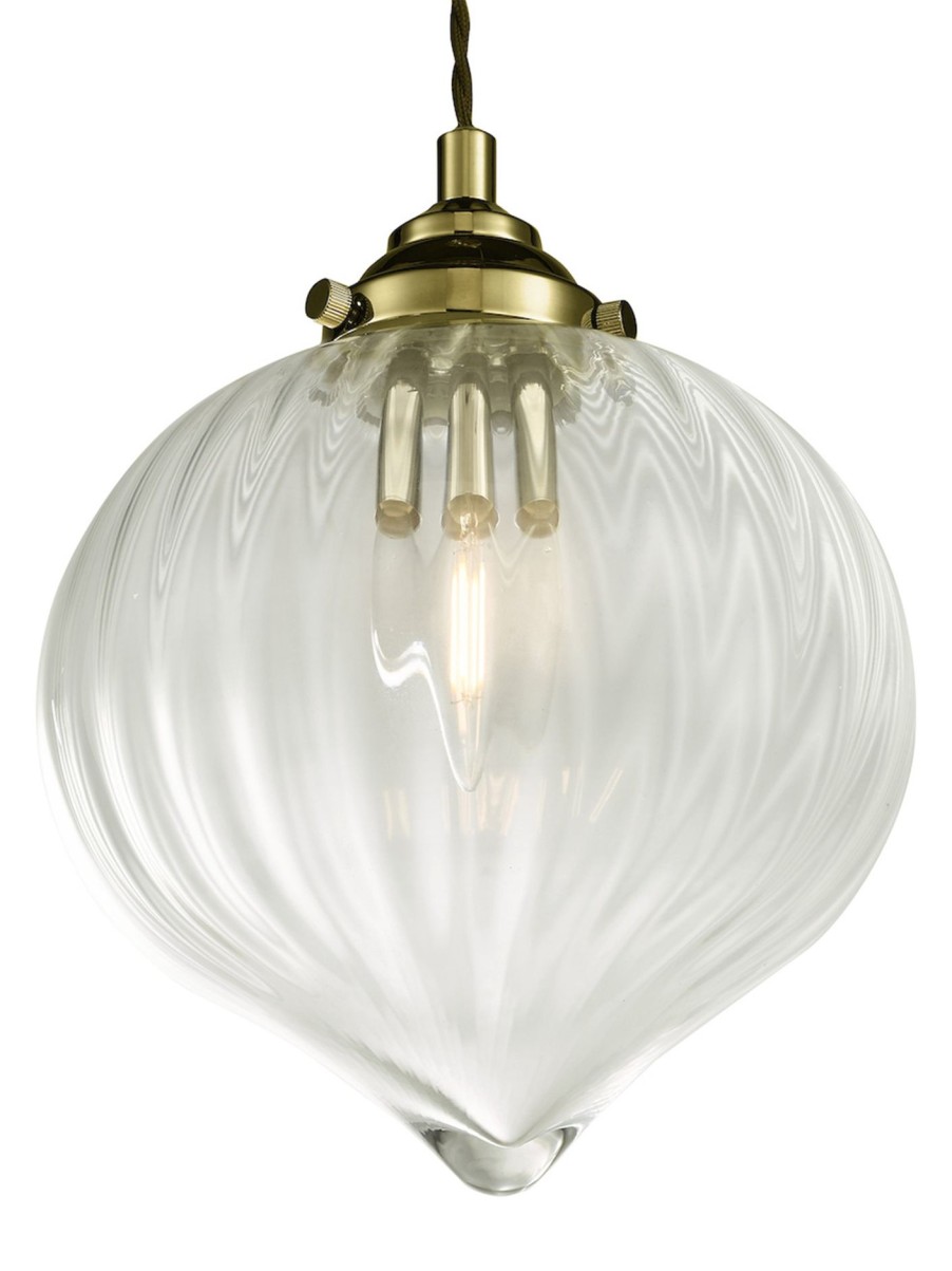 Home & Tech Dar Lighting Wall Lights | Mya 1 Light Single Pendant Bronze