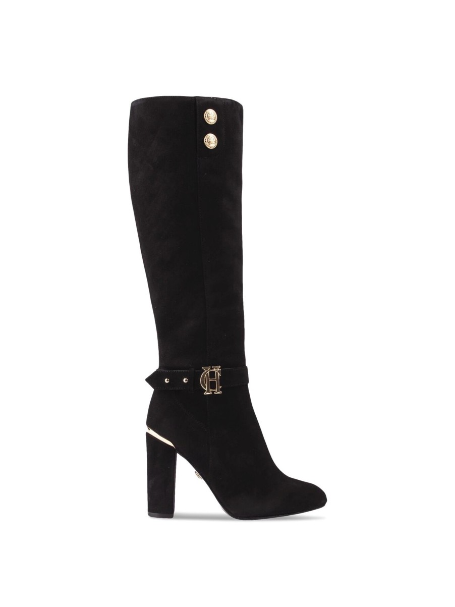 Women Holland Cooper Boots | Holland Cooper Marlborough Knee Boots Black