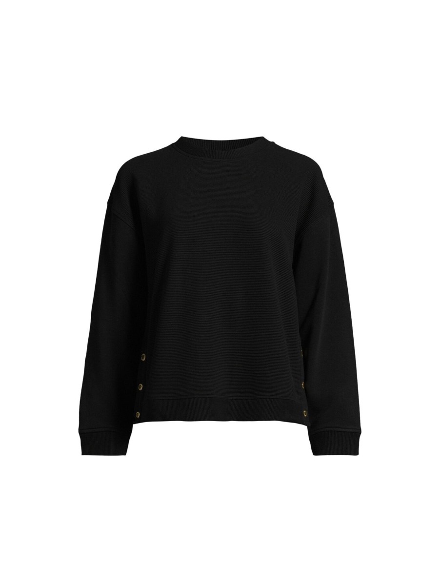 Women Barbour International Activewear | B.Intl Kinghorn Sweatshirt Black