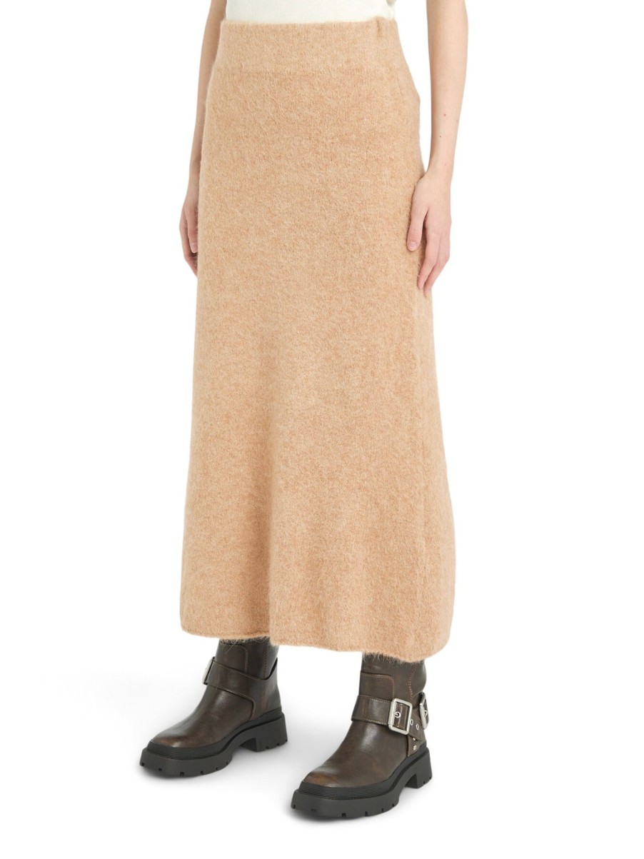 Women Holzweiler Skirts | Fure Fluffy Knit Skirt Beige