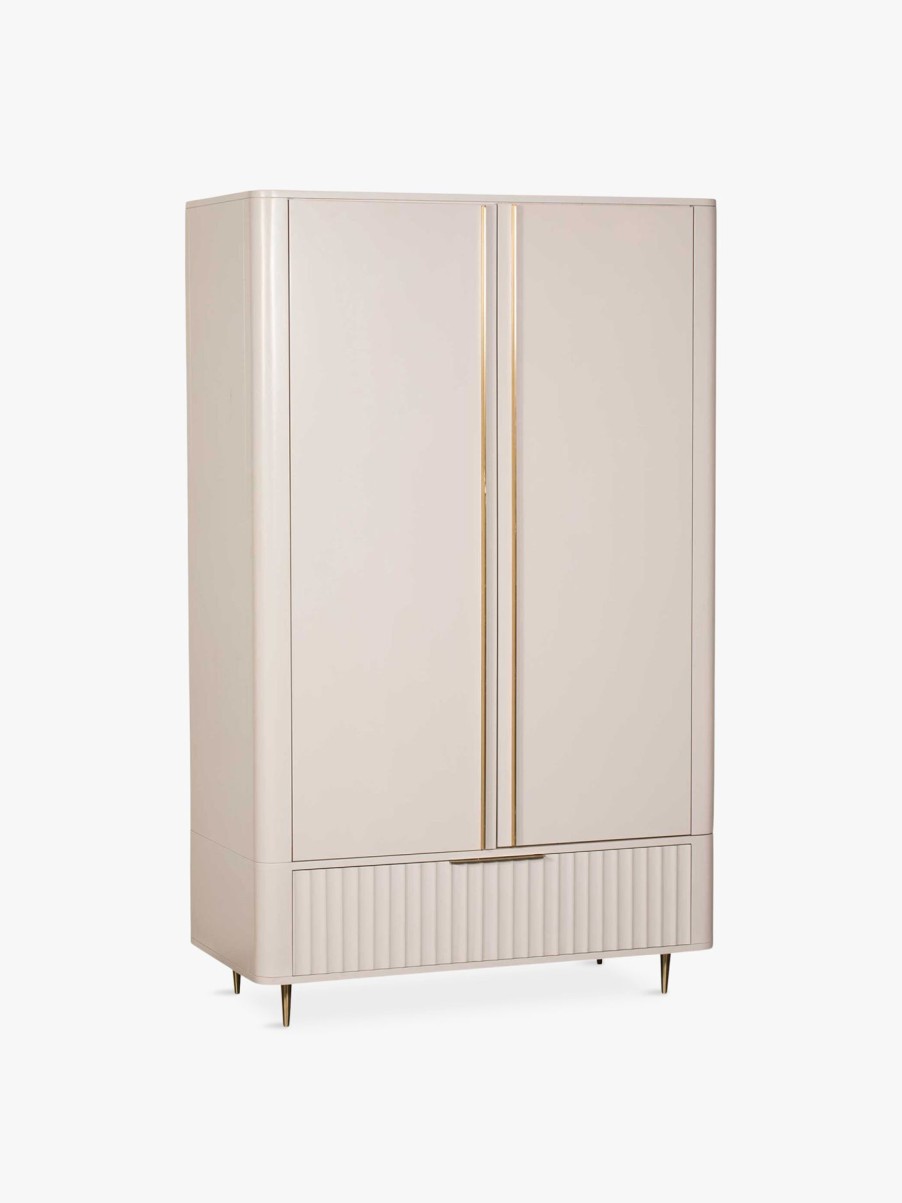 Furniture & Outdoor Barker and Stonehouse Wardrobes | Lucia 2 Door Wardrobe White Mahogany