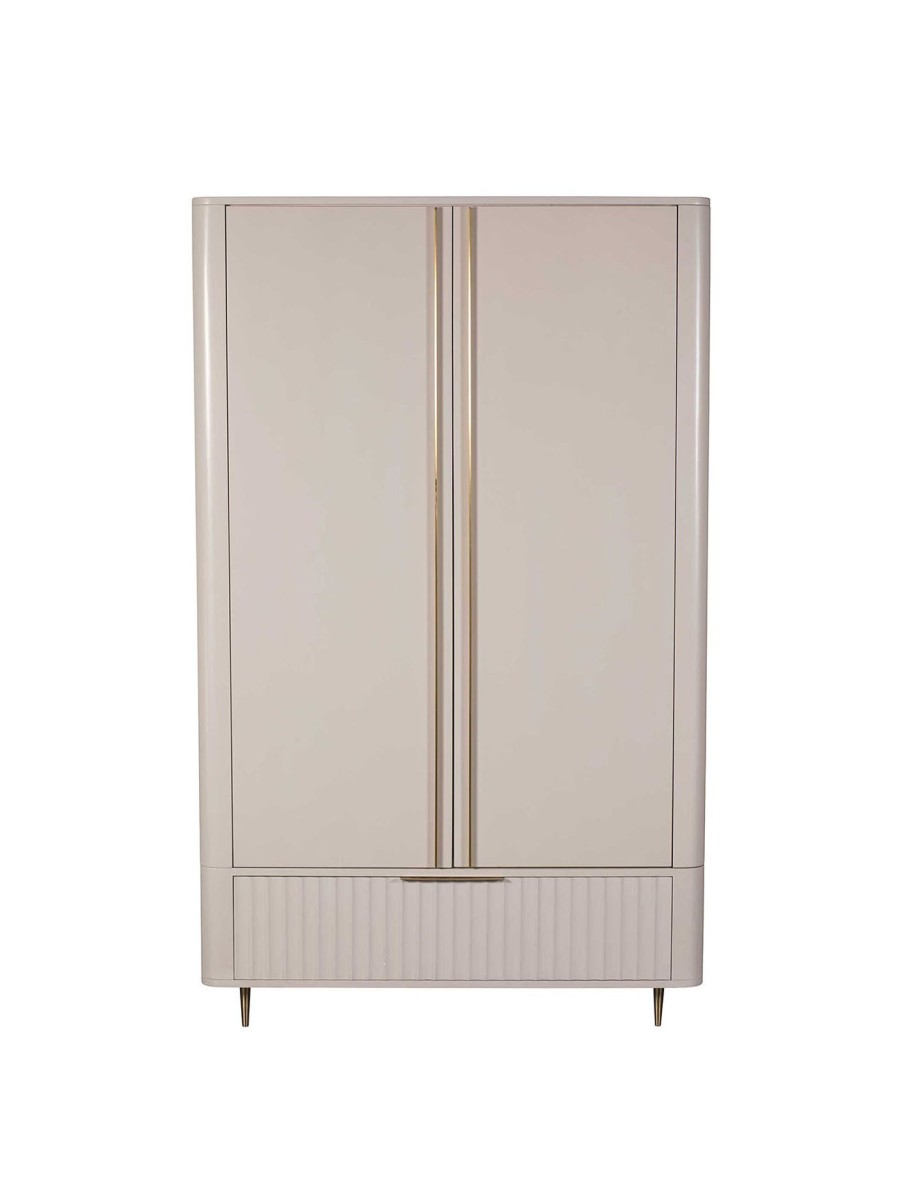 Furniture & Outdoor Barker and Stonehouse Wardrobes | Lucia 2 Door Wardrobe White Mahogany