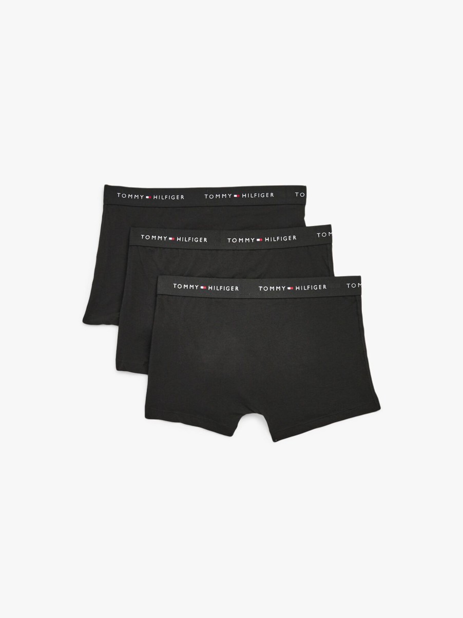 Men Tommy Hilfiger Underwear & Socks | 3 Pack Trunk Tnf Black