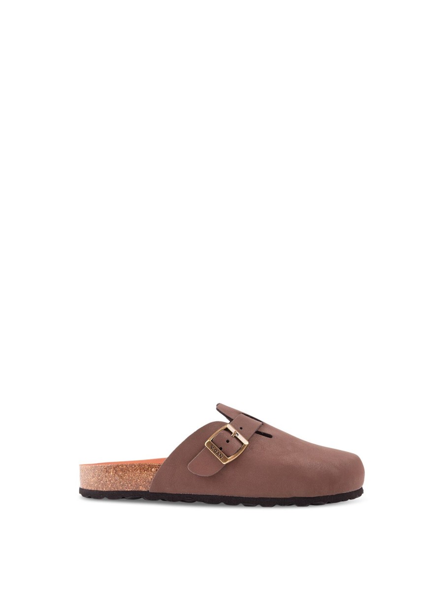 Men V.gan Sandals | V.Gan Vegan Taro Footbed Slippers Brown