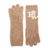 Women Lauren by Ralph Lauren Gloves | Logo Gloves Cream/Camel