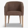 Furniture & Outdoor Libra Interiors Dining Chairs | York Tub Dining Chair In Faux Leather Tan