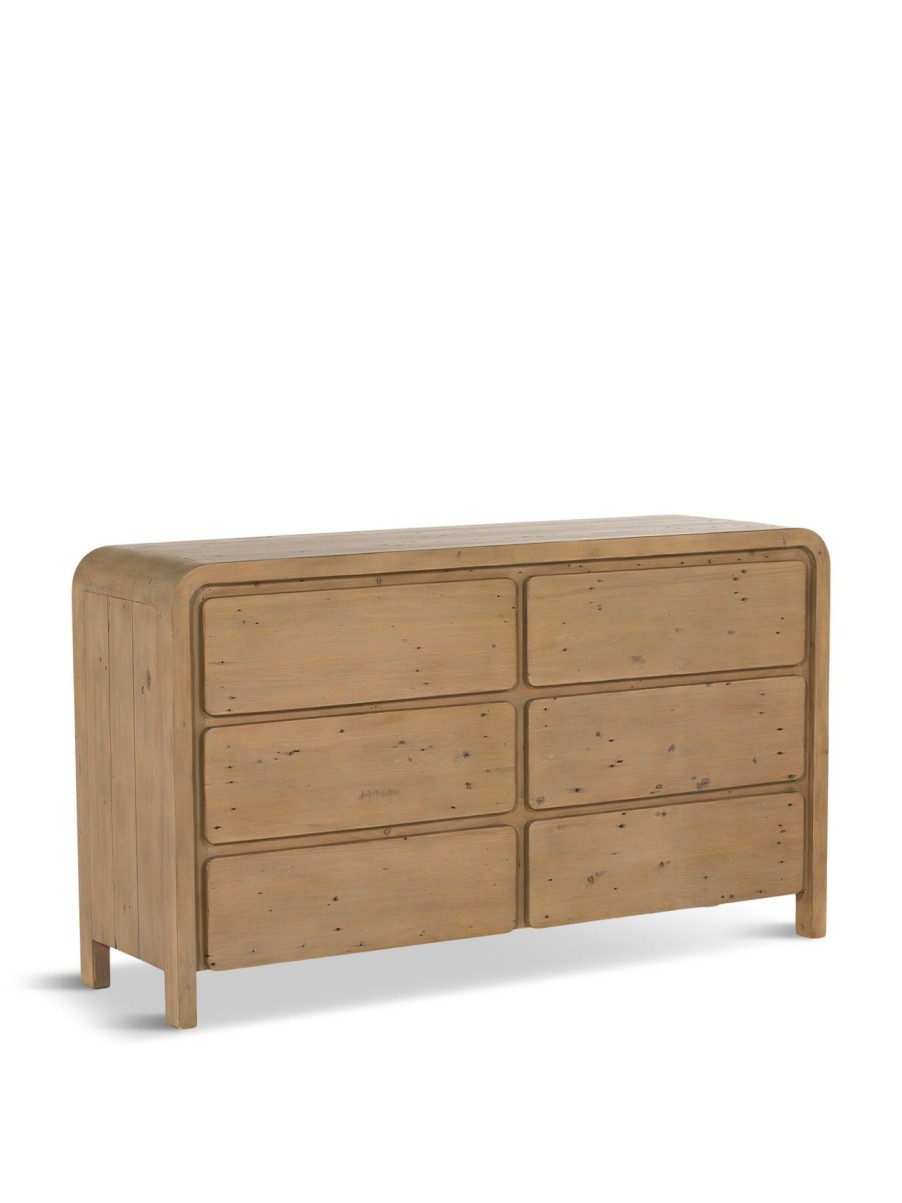 Furniture & Outdoor Barker and Stonehouse Wardrobes | Tosca Reclaimed Wood 6 Drawer Wide Dresser