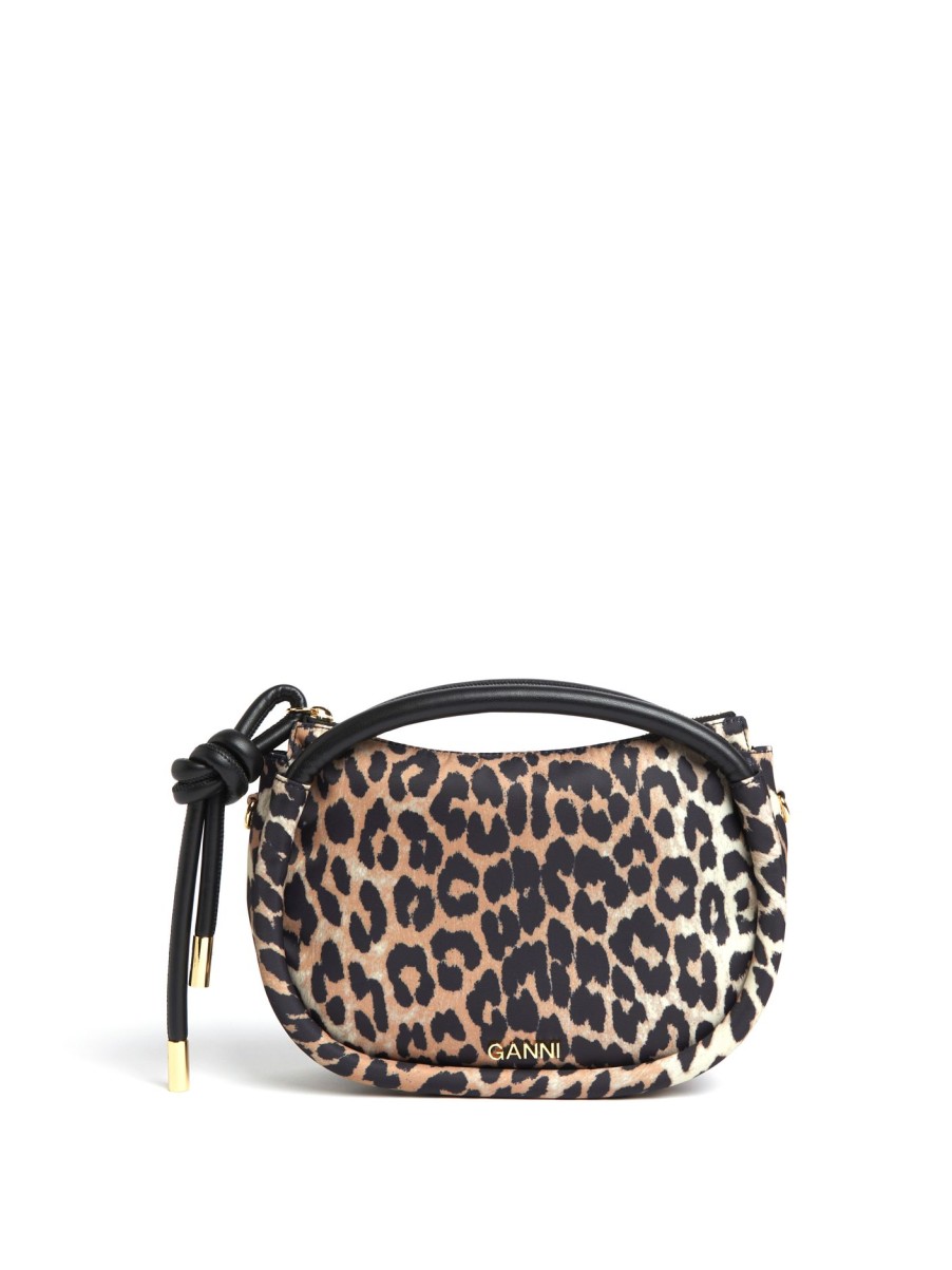 Women GANNI Cross Body Bags | Knot Mini Bag Print Leopard