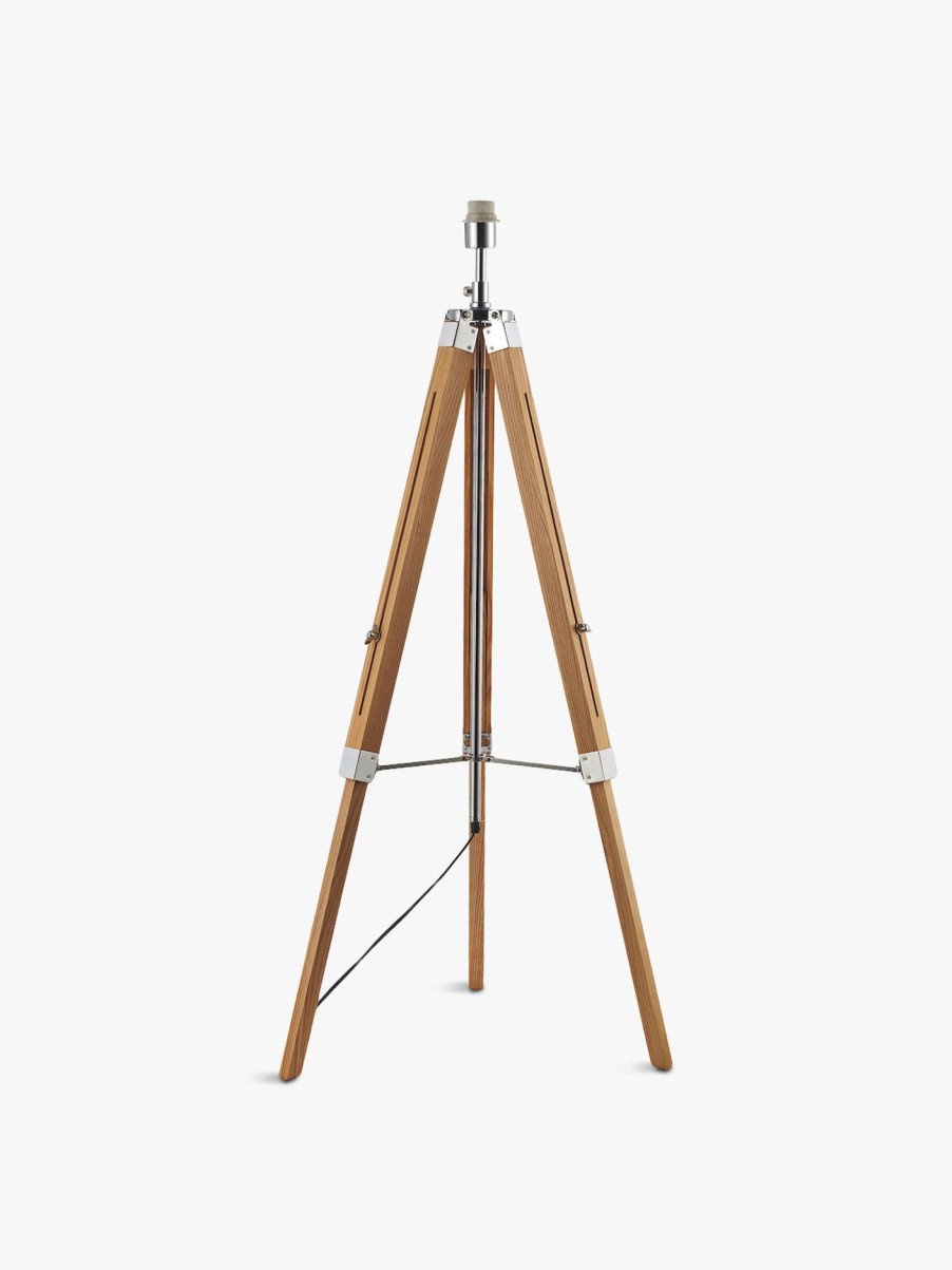 Home & Tech Dar Lighting Floor Lamps | Easel Tripod Floor Lamp Base Brown