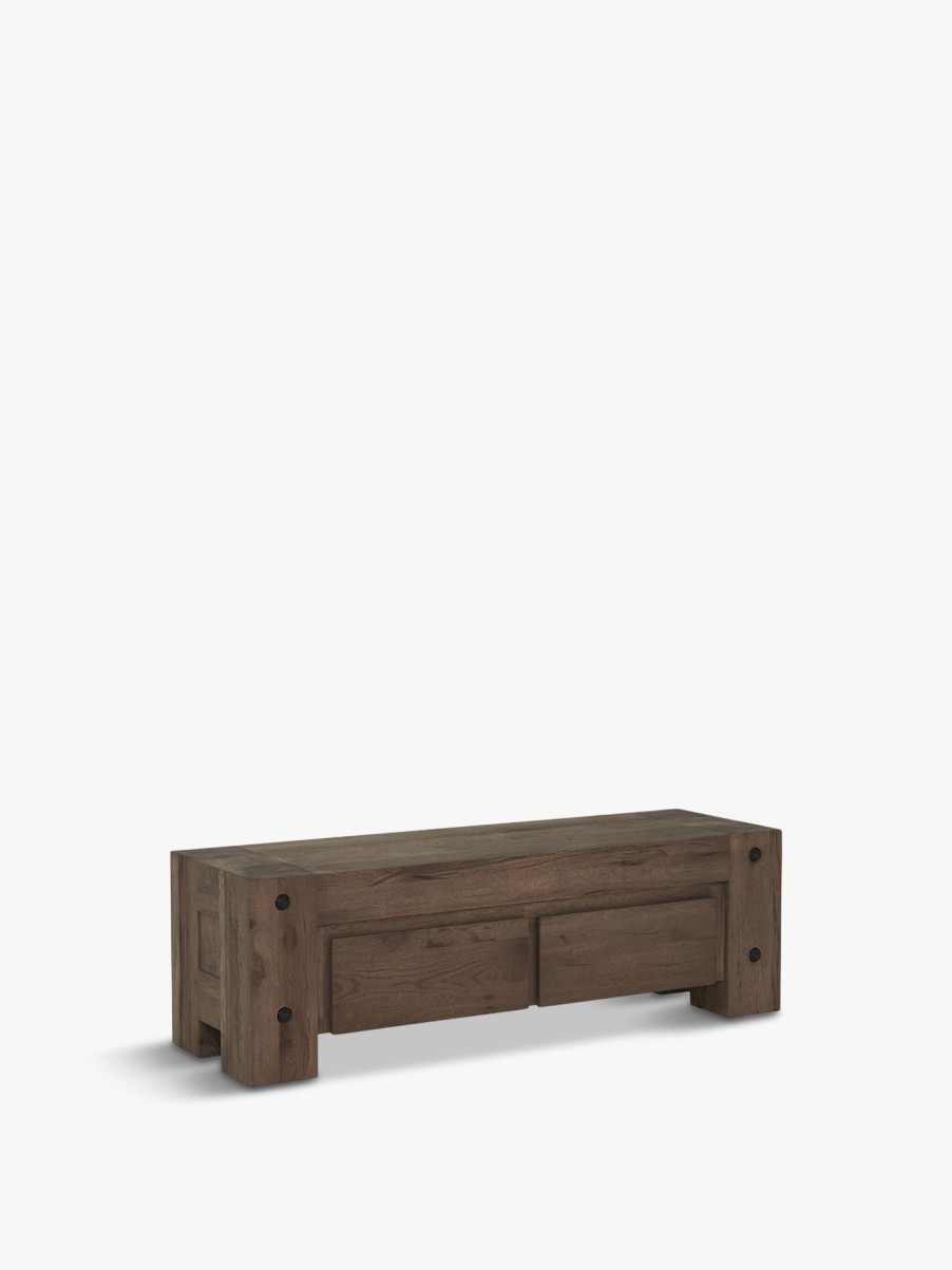 Furniture & Outdoor Barker and Stonehouse Tv Stands & Cabinets | Salem Tv Dresser, Rustical Oak Weathered Brown