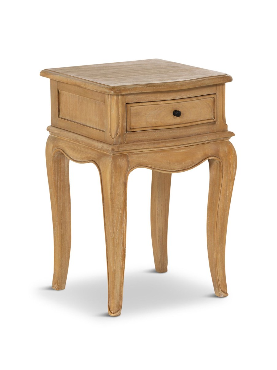 Furniture & Outdoor Barker and Stonehouse Bedside Tables | Cecile Light Wooden French Style 1 Drawer Bedside Table