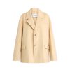 Women Nanushka Coats & Jackets | Sea Double Wool Short Jacket Creme