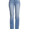 Women True Religion Jeans | Billie Mid Rise Straight Flap Jeans Walking Downtown