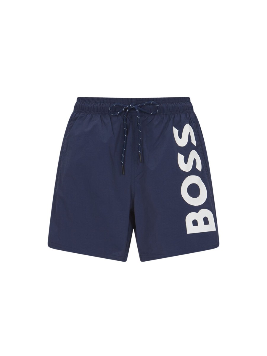 Men BOSS Swimwear | Boss Octopus Swim Short Navy