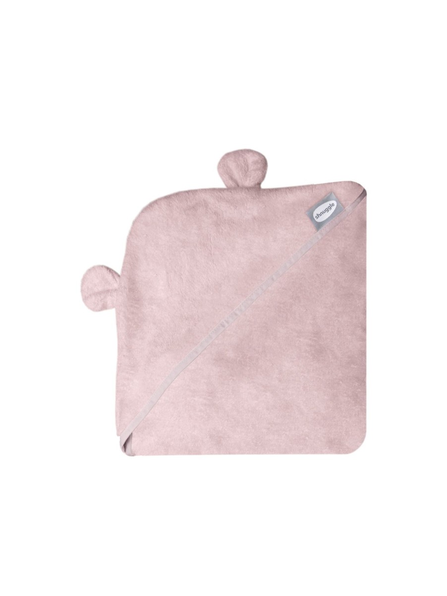 Kids Shnuggle Bathing & Changing | Shnuggle Wearable Towel With Ears Pink