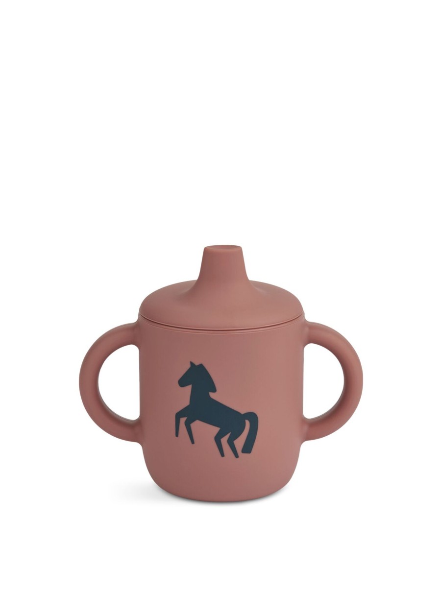 Kids Liewood Accessories | Neil Sippy Cup Horses / Dark Rosetta