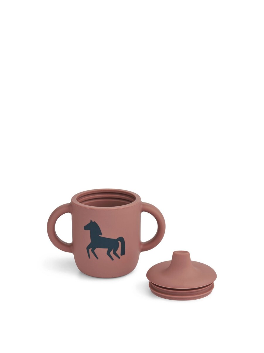 Kids Liewood Accessories | Neil Sippy Cup Horses / Dark Rosetta