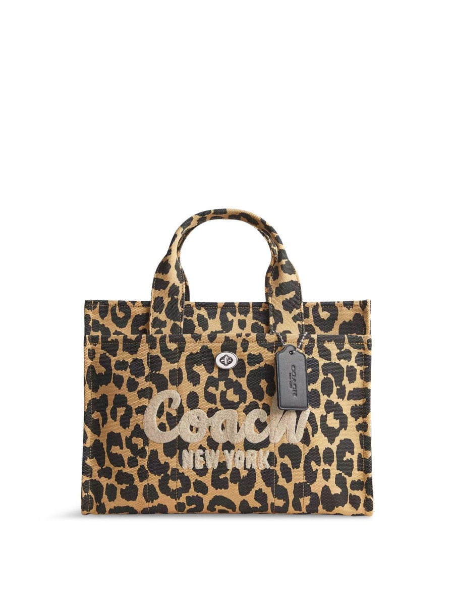 Women COACH Tote Bags | Leopard Cargo Tote Lh/Leopard