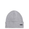 Men BOSS Hats | Fati Wool Beanie Silver