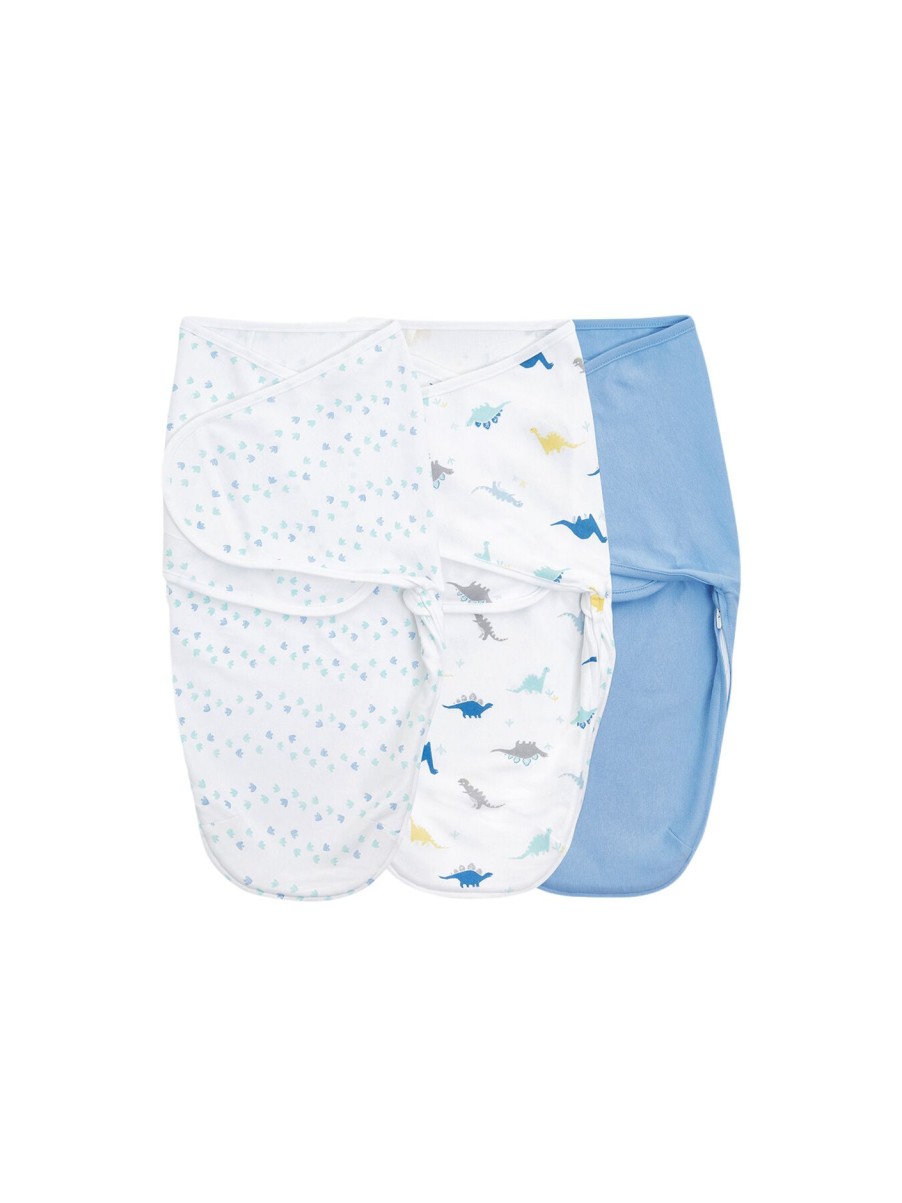 Kids aden + anais Bathing & Changing | Essential Wrap Swaddles 3-Pack Dino-Rama