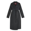 Women Max Mara Studio Coats & Jackets | Cles Wrap Coat Black